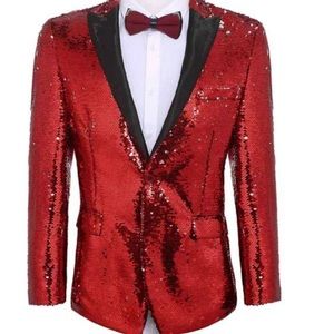 Red Sequin Party/Wedding Blazer